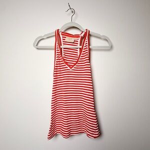 Anthropologie Red and White Striped Tank Top